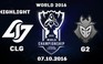 Video LMHT: Highlight CLG đối đầu G2 CKTG 2016